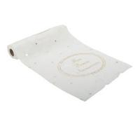 chemin de table gaze de coton 1er anniv 28cmx5m - artifetes 91590 Blanc G