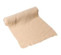 chemin de table gaze de coton 30cmx3m beige - artifetes 79316 Gris G