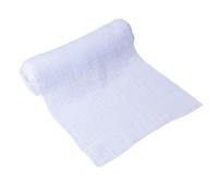 CHEMIN DE TABLE GAZE DE COTON 30CMX3M BLANC