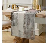 Chemin de Table Gris Rétro Style Ferme Gris épaissir Double Couche Toile de Jute Lin Décoratif pour Fêtes, Célébrations, Mariages, Anniversaire, Célébrations Party Décorations 40 cm x 140 cm