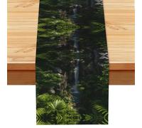Chemin de table imprimé forêt tropicale tropicale - 33 x 183 cm - Décoration de table pour la maison, les fêtes, les restaurants