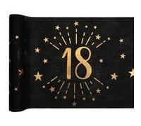 chemin de table intissé âge 18 ans 30cmx5m noir - chalayer 6787 30-18 Noir