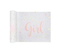 Santex Chemin de table intissé Baby Shower 28 cm x 5 m Rose