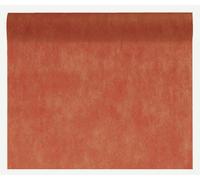 Chemin de Table Intissé Élégant, 30 cm x 25 Mètres, Uni, Tissu Intissé, 1 Rouleau - 7 Couleurs au Choix (Terracotta)