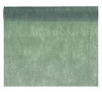 Chemin de Table Intissé Élégant, 30 cm x 25 Mètres, Uni, Tissu Intissé, 1 Rouleau - 7 Couleurs au Choix (Vert Eucalyptus)