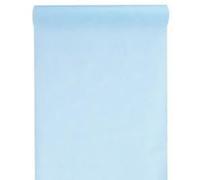 Chemin de table intissé uni Bleu ciel, 30 cm de large, Rouleau de 10 mètres