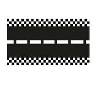 Chemin de table jetable - 10 - Course auto rétro - 40cmx5m - Noir