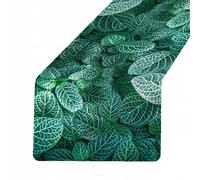 Chemin de table KADAX en feutre, vert foncé