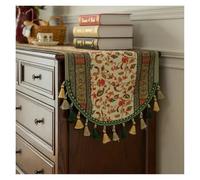 Chemin de Table léger for Table à Manger, Salon de thé, Housse de Meuble, Chemin de Table à Pompons Floraux, Nappe Longue rétro(Color 2,40x220cm)