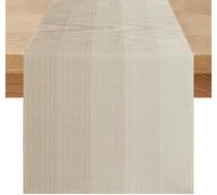 Chemin de Table Lin Beige Clair 40×140 cm Vendos85