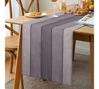 Chemin de Table Lin Chemin de Table Mariage Chemin de Table Gris Vintage Rustique Jardinage Décorations de Table Chemin de Table Automne Fête Carnaval Décoration de Table Chemin de Table 40 x 140 cm