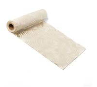 CHEMIN DE TABLE LIN PALMIER DORÉ 28CM X 5M