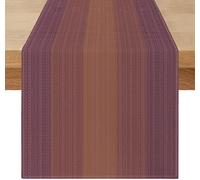 Chemin de Table Lin Style Vintage 180×40 cm Rouge Vendos85