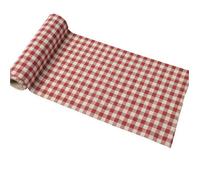 CHEMIN DE TABLE LIN VICHY RÉTRO 15CMX5M ROUGE