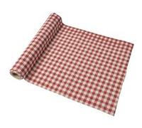 chemin de table lin vichy rétro 28cmx5m rouge - artifetes 75535 Rouge G