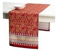 Chemin de table Maison d'Hermine 100 % coton 180 cm de long, décoratif pour la maison, la cuisine, le repas, la fête, la baby shower, le mariage, la douche nuptiale, printemps/été (Sofia, 37 cm x 180