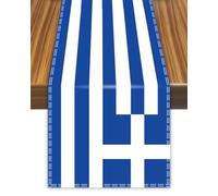 Chemin de table motif drapeau grec pour salle à manger, décoration d'intérieur