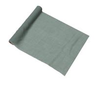 CHEMIN DE TABLE MOUSSELINE VERT DE GRIS 28CMX5M BLANC