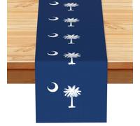 Chemin de table multifonction avec drapeau de la Caroline du Sud, 33 x 182,9 cm, nappe polyvalente pour piano, balcon, hôtel et décoration de chambre d'amis