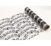 CHEMIN DE TABLE MUSIQUE BLANC