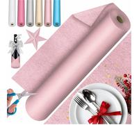 KESSER® Chemin de table en non-tissé moderne - 30 cm x 25 m - Décoration de table pour mariage, anniversaire, baptême, rentrée des classes et toutes les célébrations - Chemin de table lavable,