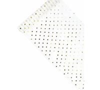 Chemin de table organza pois or et argent 36 cm x 9 m