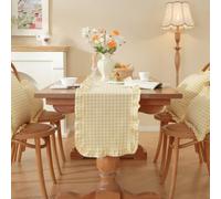Chemin de Table pour coton Style pour français Chic Chemin de(Yellow A)
