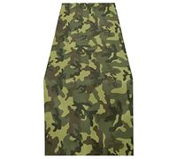 Chemin de table rectangulaire à texture de camouflage abstrait vert 33 x 228,6 cm pour fête, décoration d'intérieur, extérieur, bureau, cuisine, salle à manger, mariage