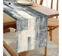 Chemin de Table Rétro Champetre Ferme épaissir Double Couche Toile de Jute Lin Décoratif pour Fêtes, Célébrations, Bapteme, Anniversaire, Célébrations Party, Noel