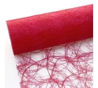 Deko AS GmbH Chemin de Table Sizoweb - Rouleau de 25 m + 100 cœurs décoratifs gratuits (30 cm de Large, en Rouge)