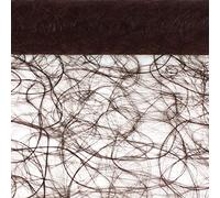 Chemin de table Sizoweb - Rouleau de 25 m x 30 cm - Ruban de soie - Mariage marron foncé