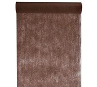 Santex Chemin de table rouleau 10 m x 30 cm tissu non tissé uni chocolat