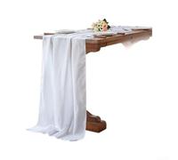 Chemin de table transparent - 70 x 300 cm - Lot de 2 - Tissu polyester pour | Contient deux chemins de table en polyester transparent en lot de 2 avec une structure tissée lisse pour les fêtes et les