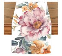 Chemin de Table Tulipe Bleu for à Manger, décoration Cuisine, Nappe Anti-Taches(ABC119)