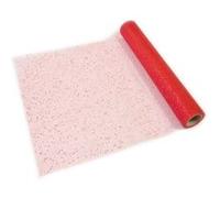 chemin de table tulle pailleté rouge 28cmx5m - hobi ct104rou Rouge G