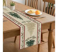 Chemin de table vintage à motif floral élégant pour décoration de salle à manger, parfait pour les réunions de vacances 33 x 183 cm