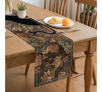 Chemin de table vintage à motif floral élégant pour la maison, les dîners de famille, les réunions de vacances, 33 x 183 cm