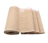 Chemin de table vintage en toile jute, décoration mariage rustique, nappe fête à la campagne, ceintures chaise Pour Cousu à la Main