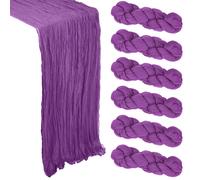 Chemin de Table violet foncé 90x180cm, gaze, tissu à fromage de mariage, rustique, style Boho, réglage de nappe, décor de Banquets de fête Coral color