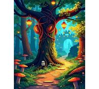 Chemin des Bois de Dessin animé Puzzle 1200 Pièces pour Adultes, Puzzle Impossible, Puzzles Classique pour Adulte, Puzzles Coloré Jeu de Famille et Team Building