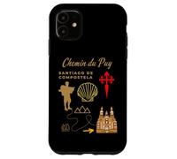 Chemin du Puy Saint-Jacques-de-Compostelle Pilgrim avec carte Coque pour iPhone 11