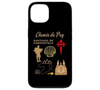 Chemin du Puy Saint-Jacques-de-Compostelle Pilgrim avec carte Coque pour iPhone 13