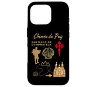 Chemin du PUY Saint-Jacques-de-Compostelle Pilgrim avec Carte Coque pour iPhone 16 Pro