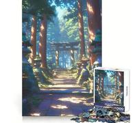 Chemin du sanctuaire ensoleillé Puzzle de 1000 pièces pour Adolescents Jeu d'exercice Mental Relaxation mentale Modèle à Assembler Liste de souhaits du Père Noël 50x75cm
