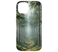 Chemin Forestier Scène Nature Sentier Boisé Serein Grand Coque pour iPhone 14