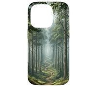Chemin Forestier Scène Nature Sentier Boisé Serein Grand Coque pour iPhone 14 Pro