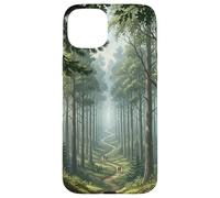 Chemin Forestier Scène Nature Sentier Boisé Serein Grand Coque pour iPhone 15 Plus