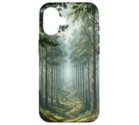 Chemin Forestier Scène Nature Sentier Boisé Serein Grand Coque pour iPhone 16