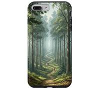 Chemin Forestier Scène Nature Sentier Boisé Serein Grand Coque pour iPhone 7 Plus/8 Plus