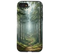 Chemin Forestier Scène Nature Sentier Boisé Serein Grand Coque pour iPhone SE (2020) / 7/8